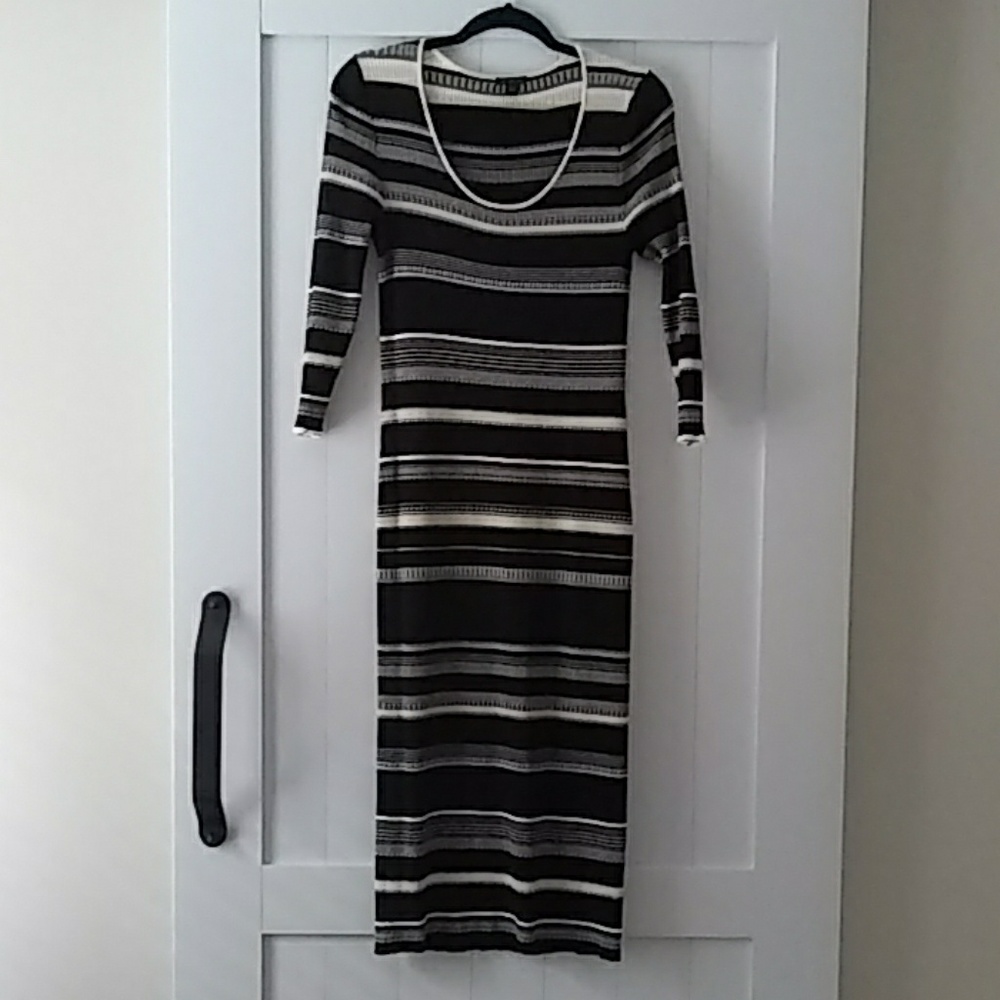 Ann Taylor ribbed striped maxi dress